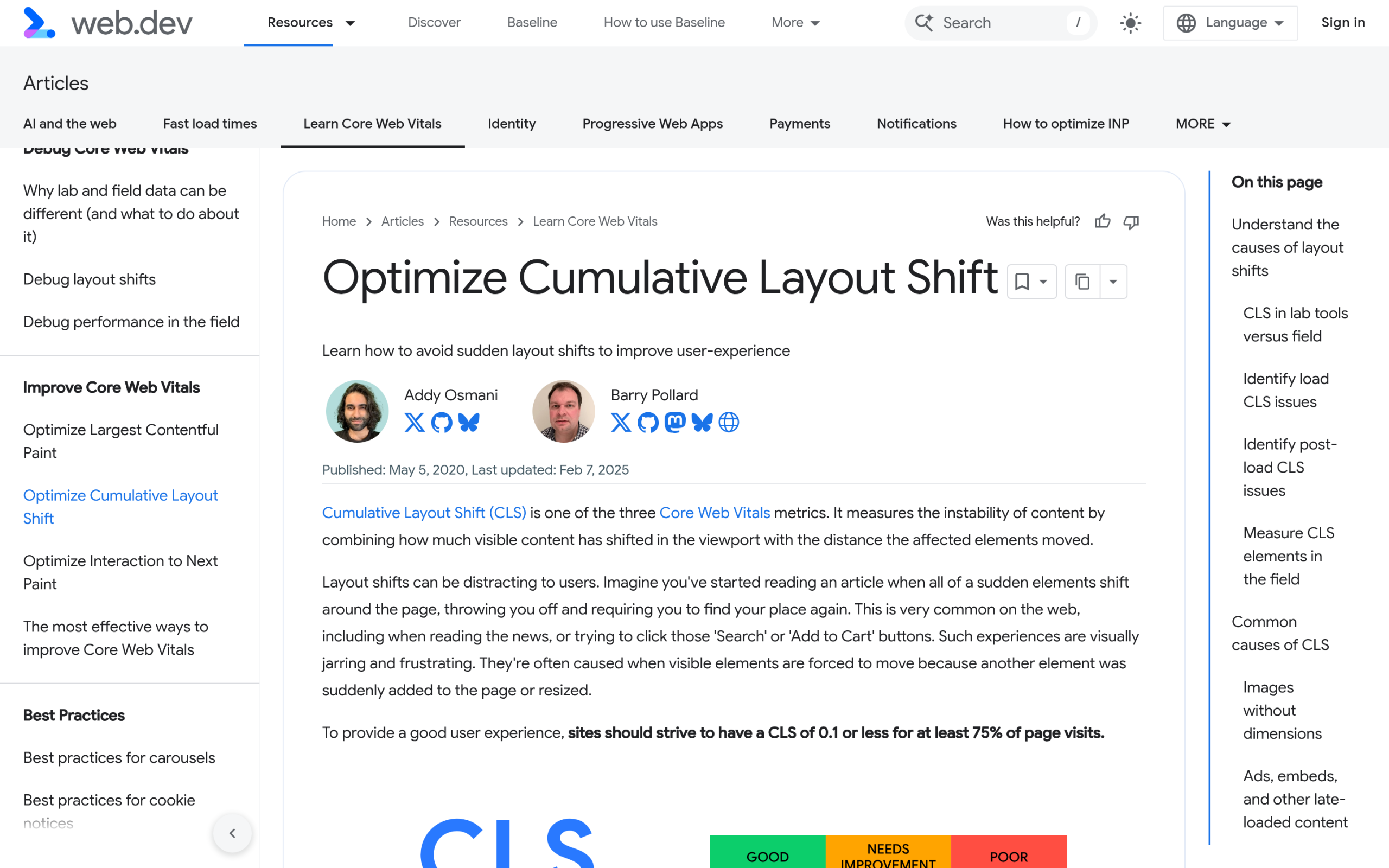 web.dev guide on optimizing Cumulative Layout Shift