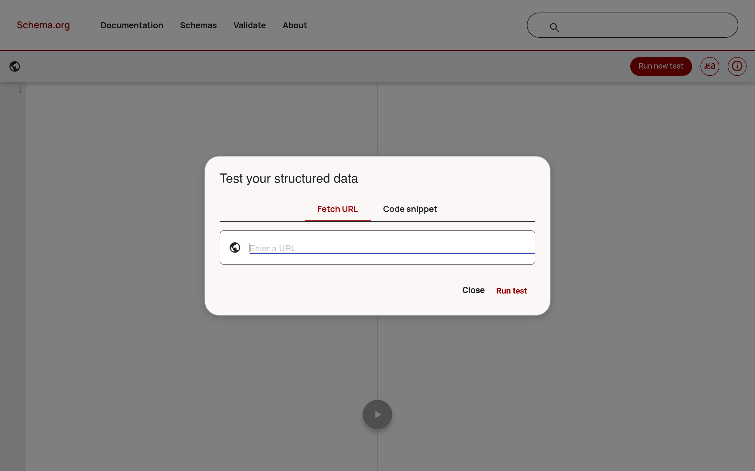 Schema.org validator checking JSON-LD structured data