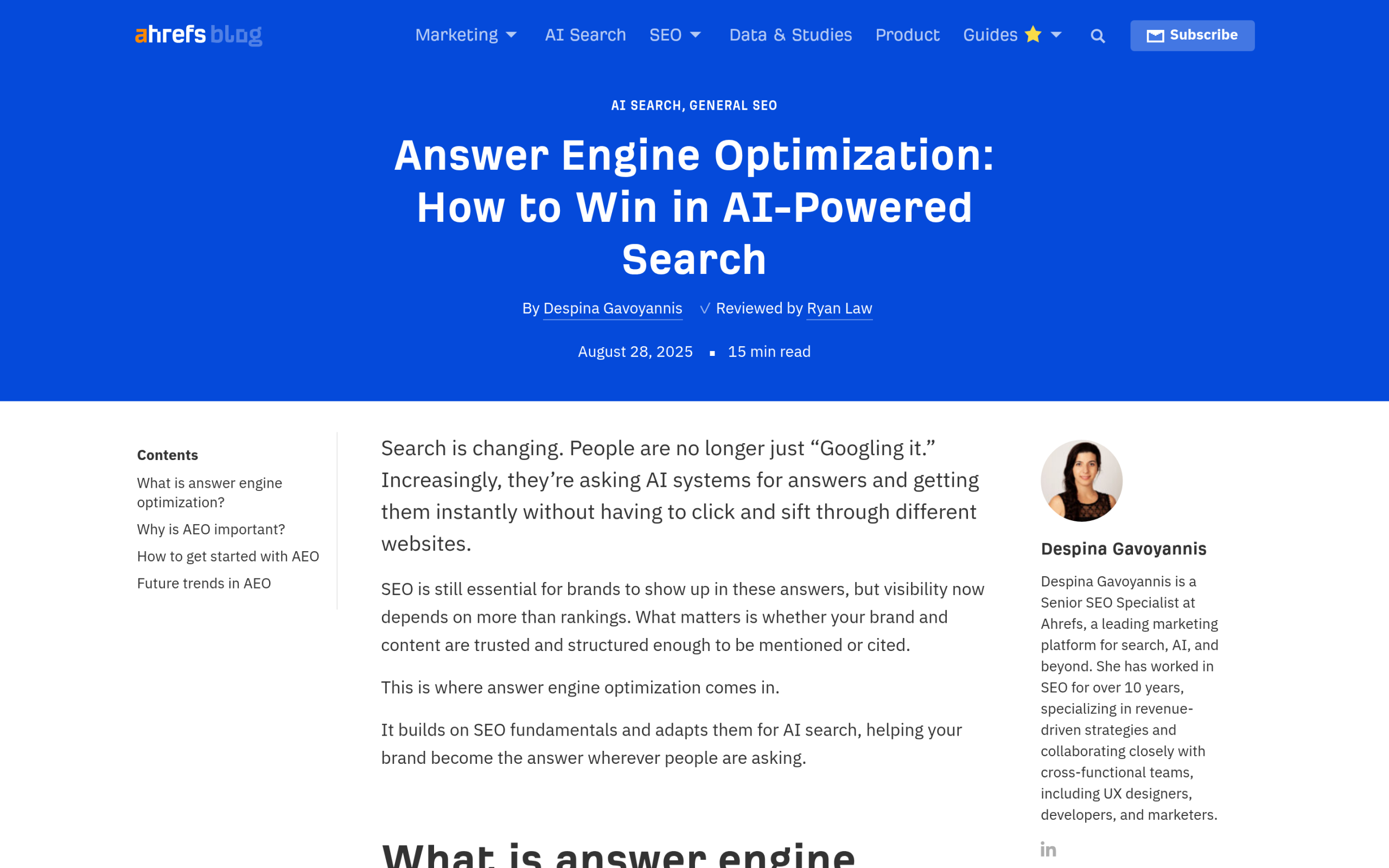Answer engine optimization explained in an industry guide