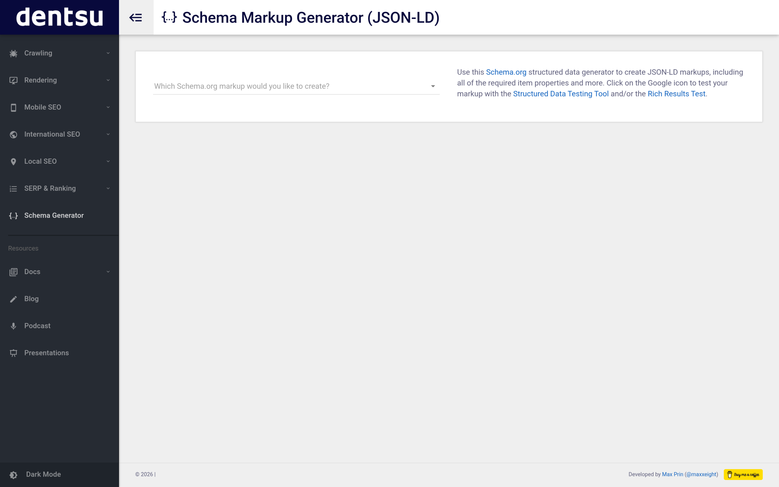 TechnicalSEO.com schema markup generator tool supporting FAQPage JSON-LD