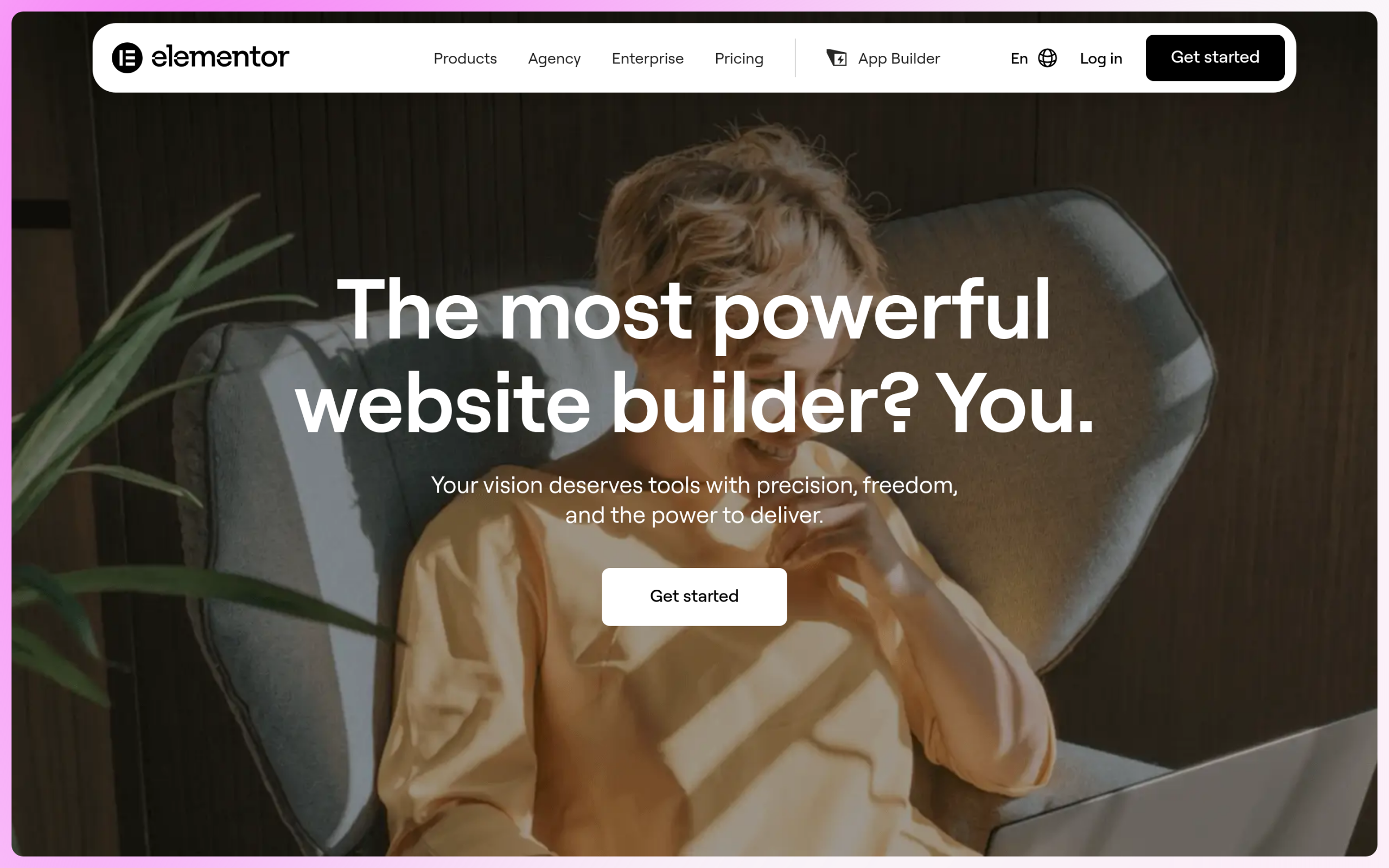 Elementor page builder homepage