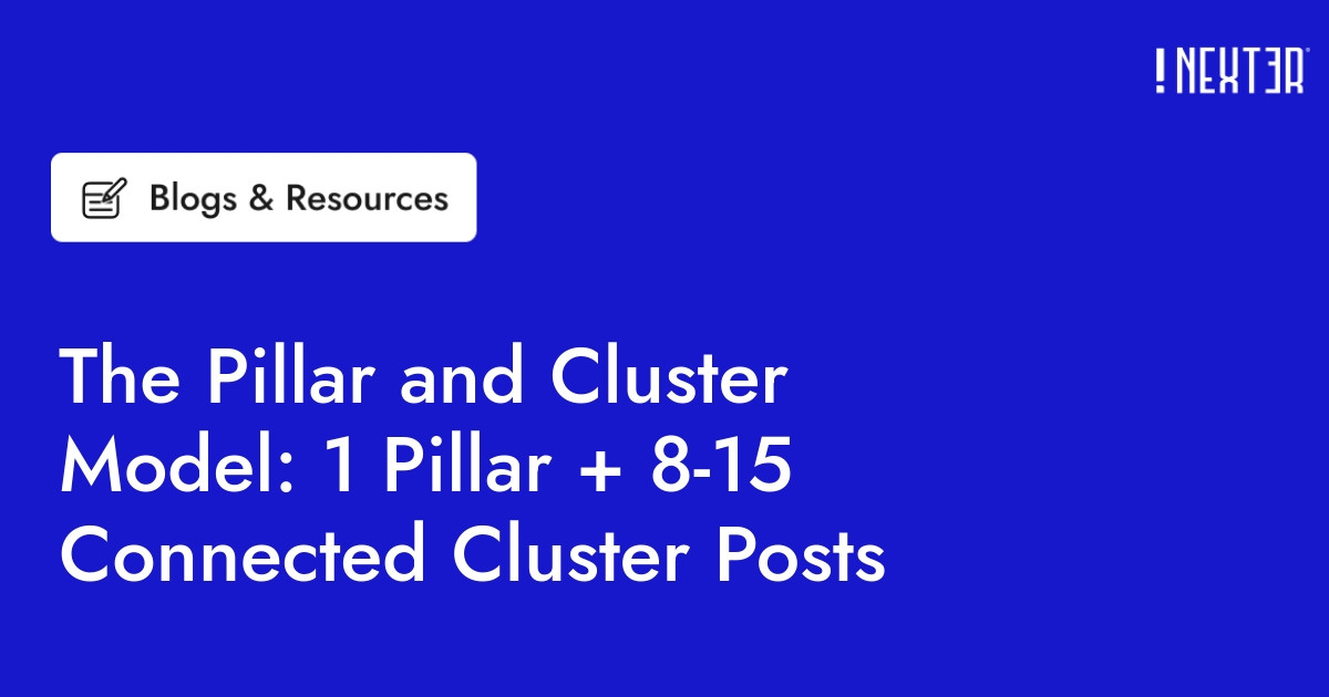 The pillar and cluster model: one pillar page plus 8 to 15 connected cluster posts
